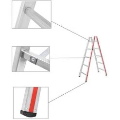 PLATEFORME DIRECT - MATISERE KIT Plateforme Télescopique - Echelle Double - Hauteur De Travail Max 2.75m - 4023/12/6859 -Pas Cher Échelle Magasin 10519827 5