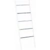 DéCOSHOP26 Échelle / étagère En Bois Blanc Et Gris / Porte-serviettes Hauteur 146 Cm - Or