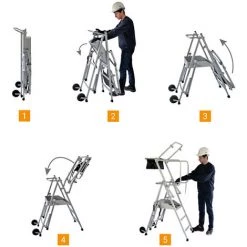 ESCABEAU DIRECT - MATISERE Escabeau PIRL 3 Marches - Hauteur De Travail Max. 2.84m - 18.404 -Pas Cher Échelle Magasin 10979924 4