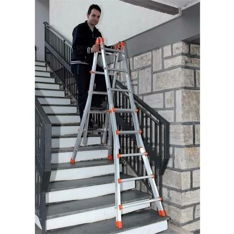 Escalibur Échelle TÉlescopique 4 Marches 4,3 MÈtres Max 100kg Ak44 2 Escalibur Échelle TÉlescopique 4 Marches 4,3 MÈtres Max 100kg Ak44 – Image 2