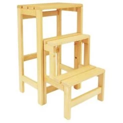 OUTILS ET NATURE Escabeau Tabouret Transformable 2 Marches + Tablette