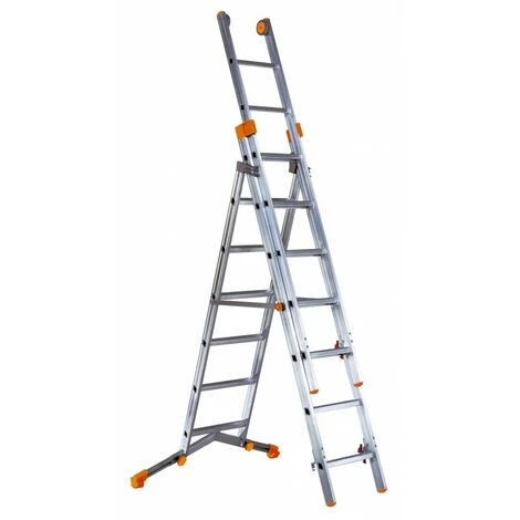 OUTIFRANCE Echelle Aluminium Transformable Prima 2 Plans 4.80 M 2 OUTIFRANCE Echelle Aluminium Transformable Prima 2 Plans 4.80 M – Image 2