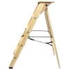 OUTILS ET NATURE Echelle Escabeau En Bois 4 Marches Avec Tablette