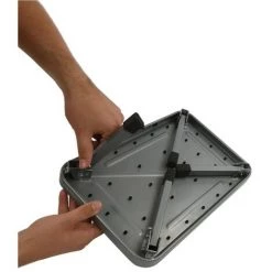 ProPlus Marchepied Rabattable Tabouret Repose-Pieds Etape Echelle D'Aide Camping Caravane Campingcar Antidéparant Extérieur Métal 150 Kg - Gris -Pas Cher Échelle Magasin 14161904 4