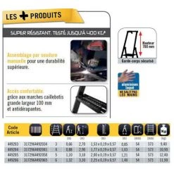 Escabeau Alu CENTAURE 6 Marches MISTER T NF EN131 - 449206 -Pas Cher Échelle Magasin 15327592 4