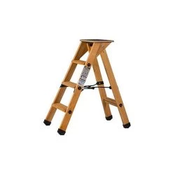 Escabeau Lyonnais Bois 3 Marches + Tablette CENTAURE - 483203