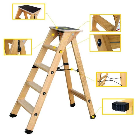 Escabeau Lyonnais Bois 3 Marches + Tablette CENTAURE - 483203 2 Escabeau Lyonnais Bois 3 Marches + Tablette CENTAURE - 483203 – Image 2