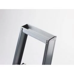 ALTREX Escabeau à Marches En Aluminium, Accès Un Côté, Avec Bac Porte-outils 6 Marches, Hauteur De Travail 3400 Mm - Coloris Piétement: Gris