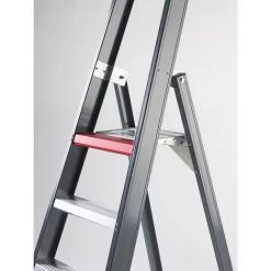ALTREX Escabeau à Marches En Aluminium, Accès Un Côté, Avec Bac Porte-outils 6 Marches, Hauteur De Travail 3400 Mm - Coloris Piétement: Gris -Pas Cher Échelle Magasin 15689524 4