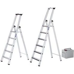 EUROKRAFTPRO Escabeau à Marches, Accès Un Côté - Modèle Rembourré - 10 Marches -Pas Cher Échelle Magasin 15700193 3