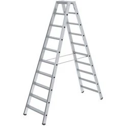 EUROKRAFTPRO Escabeau à Marches Double Face - Modèle Standard - 2 X 10 Marches