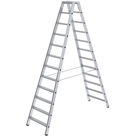 EUROKRAFTPRO Escabeau à Marches Double Face - Modèle Standard - 2 X 12 Marches 1 EUROKRAFTPRO Escabeau à Marches Double Face - Modèle Standard - 2 X 12 Marches