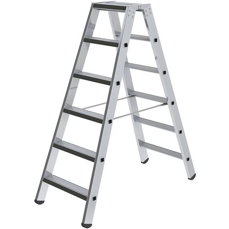 EUROKRAFTPRO Escabeau à Marches Double Face - Modèle Rembourré - 2 X 6 Marches 1 EUROKRAFTPRO Escabeau à Marches Double Face - Modèle Rembourré - 2 X 6 Marches