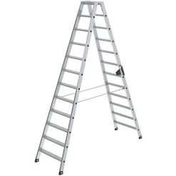 GUENZBURGER Escabeau à Marches Double Face - Modèle Confort Avec Ergo-pad® - 2 X 12 Marches