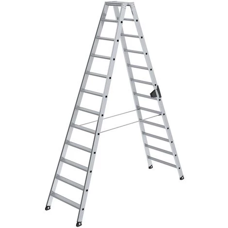 GUENZBURGER Escabeau à Marches Double Face - Modèle Confort Avec Ergo-pad® - 2 X 12 Marches 1 GUENZBURGER Escabeau à Marches Double Face - Modèle Confort Avec Ergo-pad® - 2 X 12 Marches