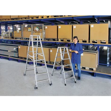 GUENZBURGER Escabeau à Marches Double Face - Modèle Confort Avec Ergo-pad® - 2 X 12 Marches 2 GUENZBURGER Escabeau à Marches Double Face - Modèle Confort Avec Ergo-pad® - 2 X 12 Marches – Image 2