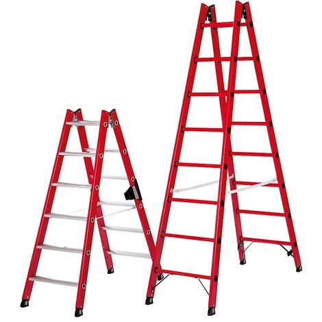 GUENZBURGER Escabeau En Plastique - Avec Marches En Aluminium Strié - 2 X 10 Marches 2 GUENZBURGER Escabeau En Plastique - Avec Marches En Aluminium Strié - 2 X 10 Marches – Image 2