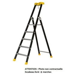Centaure - Escabeau Aluminium Laqué 8 Marches Hauteur D'accès 3,75 M - MP