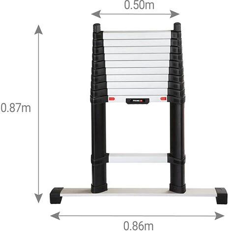 ECHELLE DIRECT - MATISERE Echelle Télescopique 3.50m Avec Barre Stabilisatrice - TEL-70235WS 3 ECHELLE DIRECT - MATISERE Echelle Télescopique 3.50m Avec Barre Stabilisatrice - TEL-70235WS – Image 3