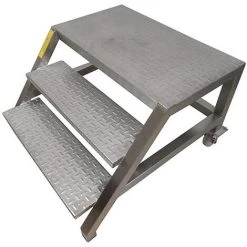 ESCABEAU DIRECT - MATISERE Marchepied Inox 7 Marches - Hauteur De Travail Maximale 3.20m - 2126inox