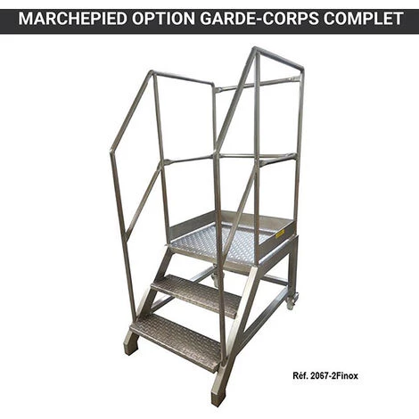 ESCABEAU DIRECT - MATISERE Marchepied Inox 2 Marches - Hauteur De Travail Maximale 2.40m - 2047inox 4 ESCABEAU DIRECT - MATISERE Marchepied Inox 2 Marches - Hauteur De Travail Maximale 2.40m - 2047inox – Image 4