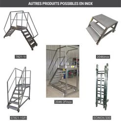 ESCABEAU DIRECT - MATISERE Marchepied Inox 2 Marches - Hauteur De Travail Maximale 2.40m - 2047inox 9 ESCABEAU DIRECT - MATISERE Marchepied Inox 2 Marches - Hauteur De Travail Maximale 2.40m - 2047inox -Pas Cher Échelle Magasin 16931245 5