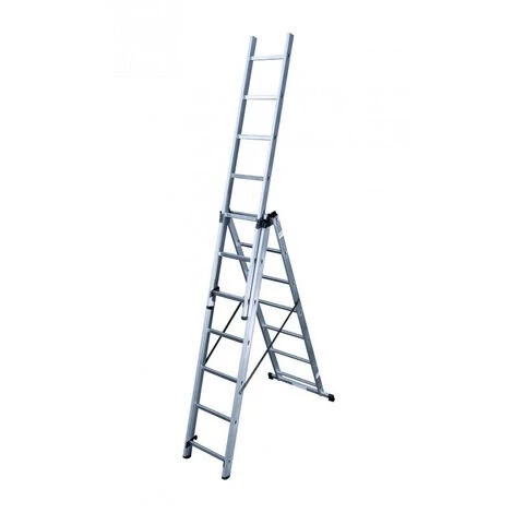 Hailo - Echelle Transformable 3 Plans En Aluminium 3 X 7 échelons - HobbyStep 1 Hailo - Echelle Transformable 3 Plans En Aluminium 3 X 7 échelons - HobbyStep