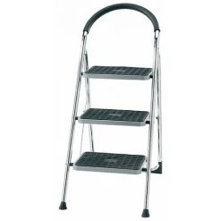 Centaure - Marchepied Double Fonction 3 Marches Hauteur D'accès Maxi 2,70 M - Chrome XL
