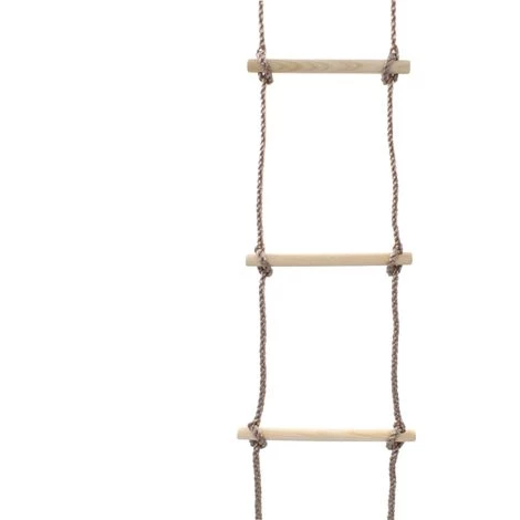 ASUPERMALL Echelle De Corde Pour Enfants 290 Cm Bois 2 ASUPERMALL Echelle De Corde Pour Enfants 290 Cm Bois – Image 2