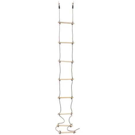 ASUPERMALL Echelle De Corde Pour Enfants 290 Cm Bois 4 ASUPERMALL Echelle De Corde Pour Enfants 290 Cm Bois – Image 4