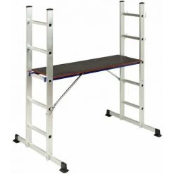 Échelle En Aluminium Convertible En Échaufadage Catter House Multifonction 16x43x152 Cm