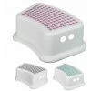 MONSIEUR BÉBÉ Marchepied Antidérapant 13 Cm En Plastique - Blanc Et Rose - Monsieur Bébé - Rose