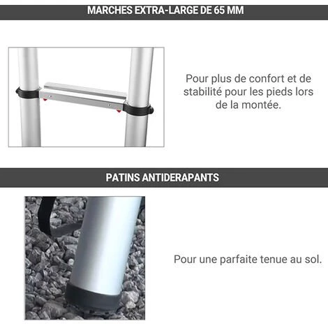 ECHELLE DIRECT - MATISERE Echelle Télescopique 3m80 - BIG-380 4 ECHELLE DIRECT - MATISERE Echelle Télescopique 3m80 - BIG-380 – Image 4