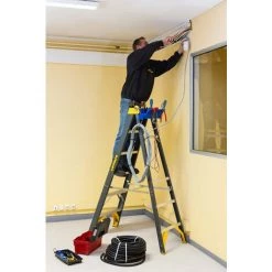 CENTAURE Escabeau Isolant 3 Marches: Hauteur De Travail Maximale De 2.70m - 462804 -Pas Cher Échelle Magasin 22668182 3