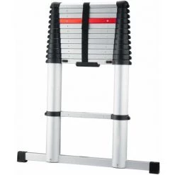 KITCHEN MOVE Echelle Télescopique Avec Stabilisateur PRO Argent Aluminium 3.91m - Argent