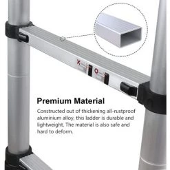 OOBEST Échelle Télescopique, Échelle Pliable - Matériau: Alliage En Aluminium - 4,7 Mètre(s), Sac De Transport OFFERT -Pas Cher Échelle Magasin 24608384 5
