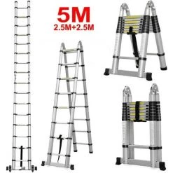 OOBEST Échelle Escabeau Télescopique 5M