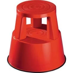 WERNER DORSCH GMBH Tabouret Roulant Plastique Rouge Hauteur Avec/sans Charge 425/430 Mm Ø En Haut 290 Mm Ø En Bas 440 Mm