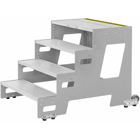 ESCABEAU DIRECT - MATISERE Marchepied Roulant Professionnel En Aluminium Spécifique Au Domaine Industriel - 3 Marches - 2271/0803 1 ESCABEAU DIRECT - MATISERE Marchepied Roulant Professionnel En Aluminium Spécifique Au Domaine Industriel - 3 Marches - 2271/0803
