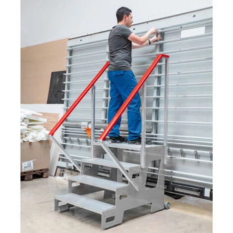 ESCABEAU DIRECT - MATISERE Marchepied Roulant Professionnel En Aluminium Spécifique Au Domaine Industriel - 3 Marches - 2271/0803 2 ESCABEAU DIRECT - MATISERE Marchepied Roulant Professionnel En Aluminium Spécifique Au Domaine Industriel - 3 Marches - 2271/0803 – Image 2