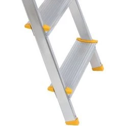 MONMOBILIERDESIGN ALVE Escabeau 4 Marches Aluminium Marchepied Pliable -Pas Cher Échelle Magasin 2671463 3