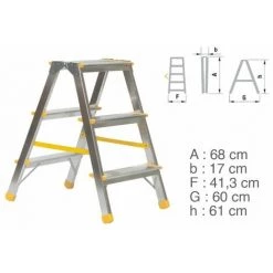 MONMOBILIERDESIGN Escabeau Marche Pied ALVE 150 Kg Aluminium Pliable 5 MONMOBILIERDESIGN Escabeau Marche Pied ALVE 150 Kg Aluminium Pliable -Pas Cher Échelle Magasin 2671464 3