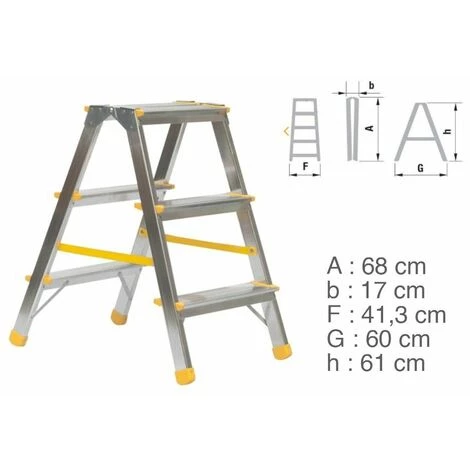 MONMOBILIERDESIGN Escabeau Marche Pied ALVE 150 Kg Aluminium Pliable 3 MONMOBILIERDESIGN Escabeau Marche Pied ALVE 150 Kg Aluminium Pliable – Image 3