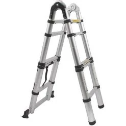 BRICO XS Echelle Télescopique Aluminium 3.8m 150 Kg 2x6 EN131