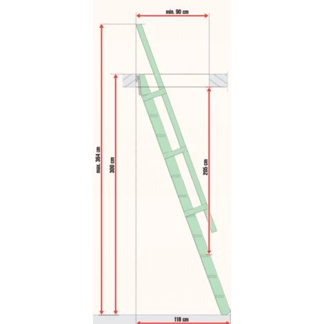 FAKRO Escalier De Meunier Pour Cage D'escalier 60 Cm X 90 Cm 4 FAKRO Escalier De Meunier Pour Cage D'escalier 60 Cm X 90 Cm – Image 4