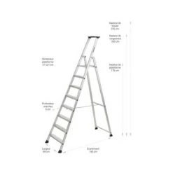 ESCALUX Échelle Transformable 2 Plans 2x7 échelons 6 ESCALUX Échelle Transformable 2 Plans 2x7 échelons -Pas Cher Échelle Magasin 278150 3