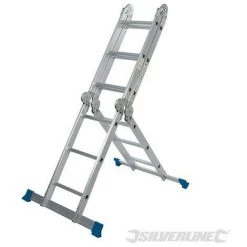 SILVERLINE Échelle Multifonction Avec Plateforme, 3,6 M / 12 échelons, 3.6 M - 12 échelons -Pas Cher Échelle Magasin 28089920 5