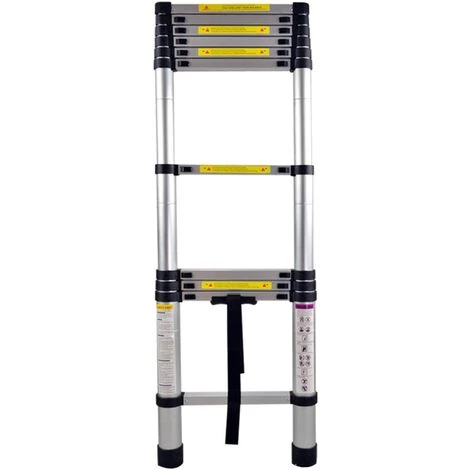 IDEGU Échelle Télescopique Escabeau Telescopique Multi-Fonction Escamotable En Aluminium Portable Pliante - 3.2M - 3.2M 4 IDEGU Échelle Télescopique Escabeau Telescopique Multi-Fonction Escamotable En Aluminium Portable Pliante - 3.2M - 3.2M – Image 4