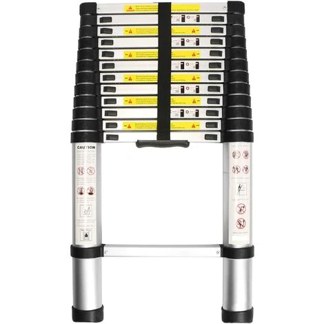 STOEX 4.4M Échelle Télescopique En Aluminium Bricolage Pliable Échelle Escamotable Multifonction Charge 150 Kg, Noir 1 STOEX 4.4M Échelle Télescopique En Aluminium Bricolage Pliable Échelle Escamotable Multifonction Charge 150 Kg, Noir