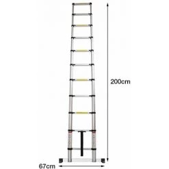 OOBEST Échelle Télescopique 2M -Pas Cher Échelle Magasin 29002815 3